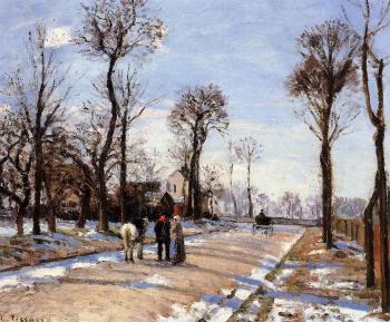 卡米耶 畢沙羅 Street, Winter Sunlight and Snow 卡米耶 畢沙羅 Street, Winter Sunlight and Snow